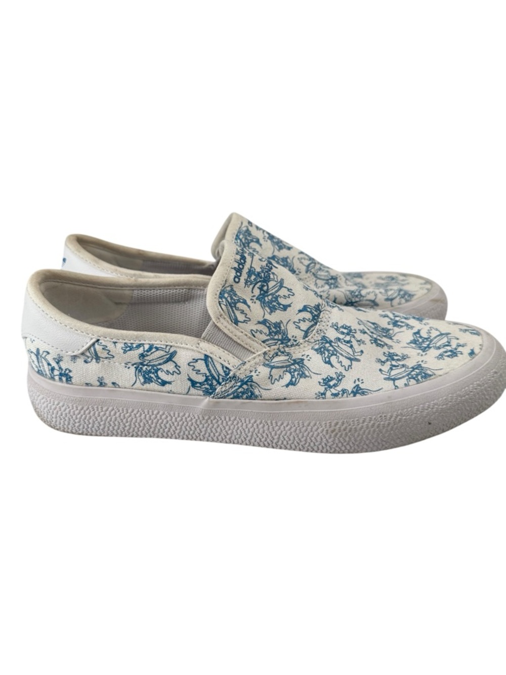 Disney Adidas 3MC Slip On Skate Shoes Floral Print Streetwear Mens 8 Casualcore